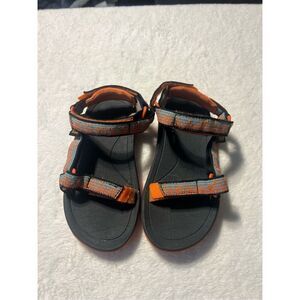 Teva Orange And Grey Sandals Kids Size 10 Toddler